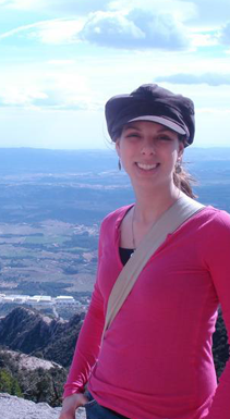 Student on a mountain